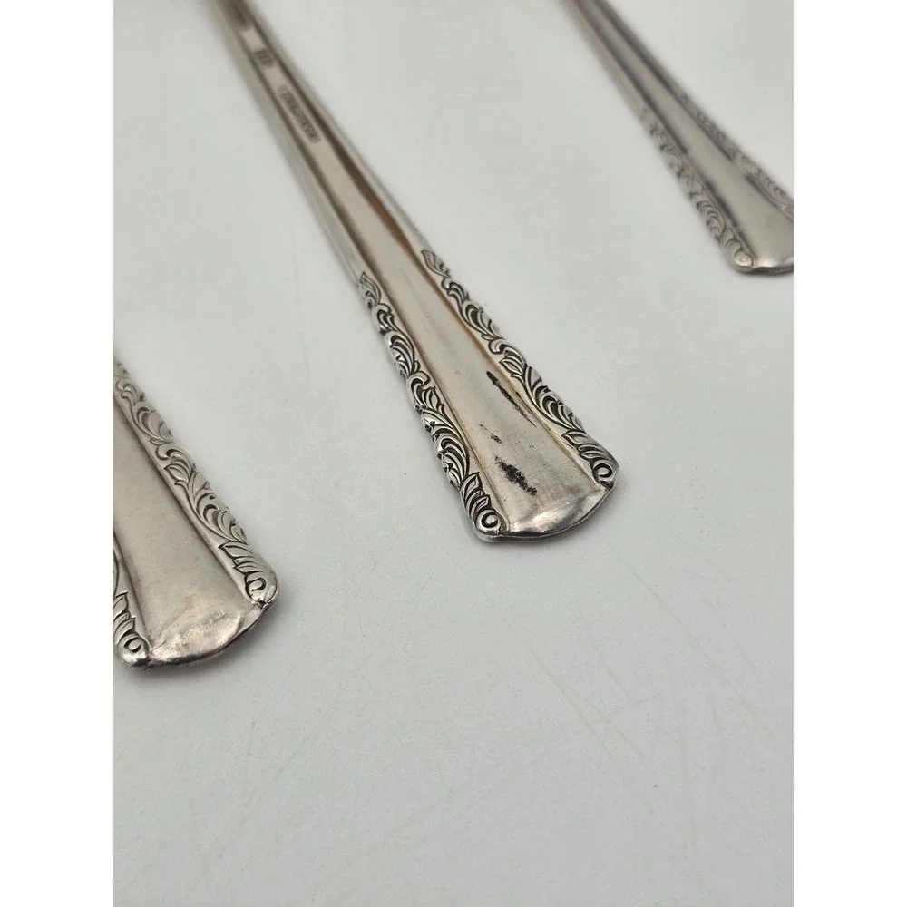 Holmes & Edwards May Queen Silverplate 3 Serving Spoon Pierced Set 1 sugar‎ IS